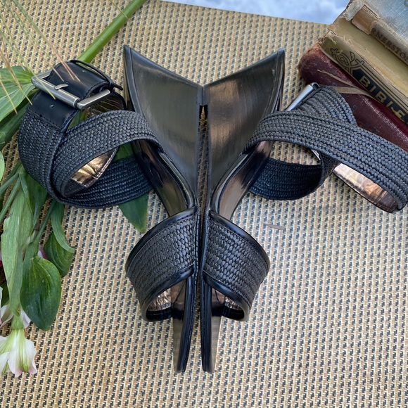 DKNYC Woven Ankle Strap Wedges - Picture 4 of 12